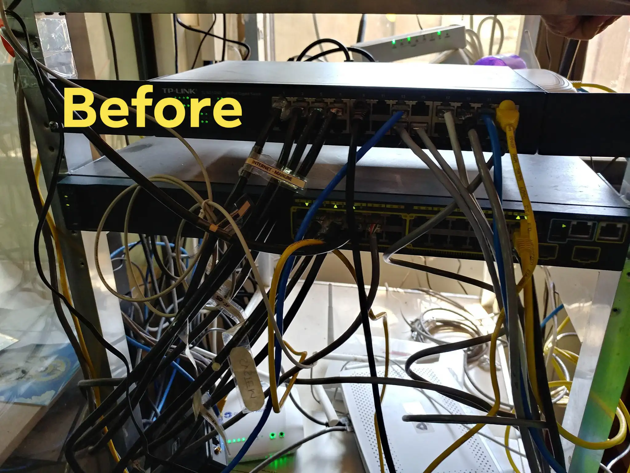 Cable Management Before