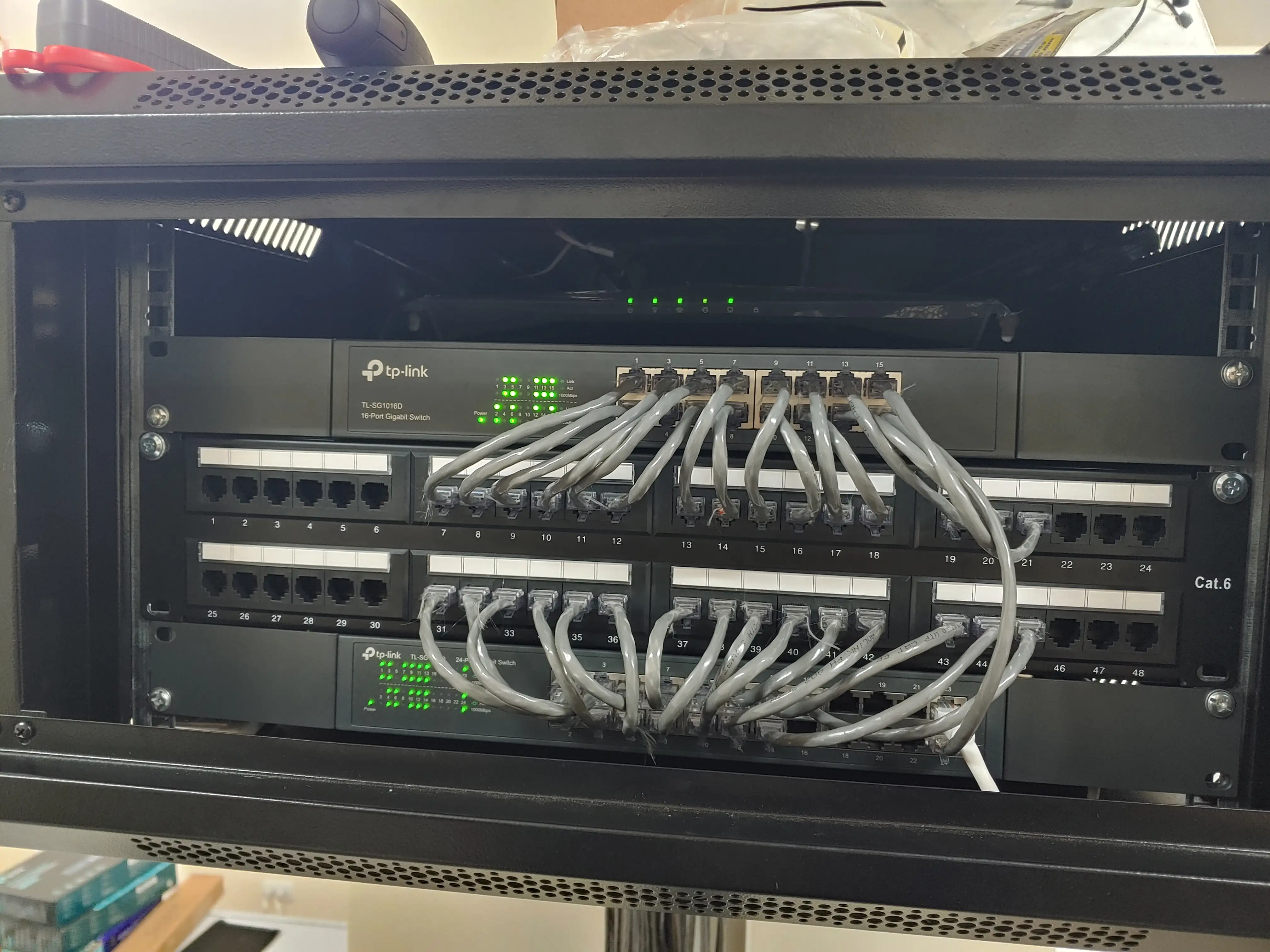 Computer Laboratory Network Cabling - Rack and Patch Panel